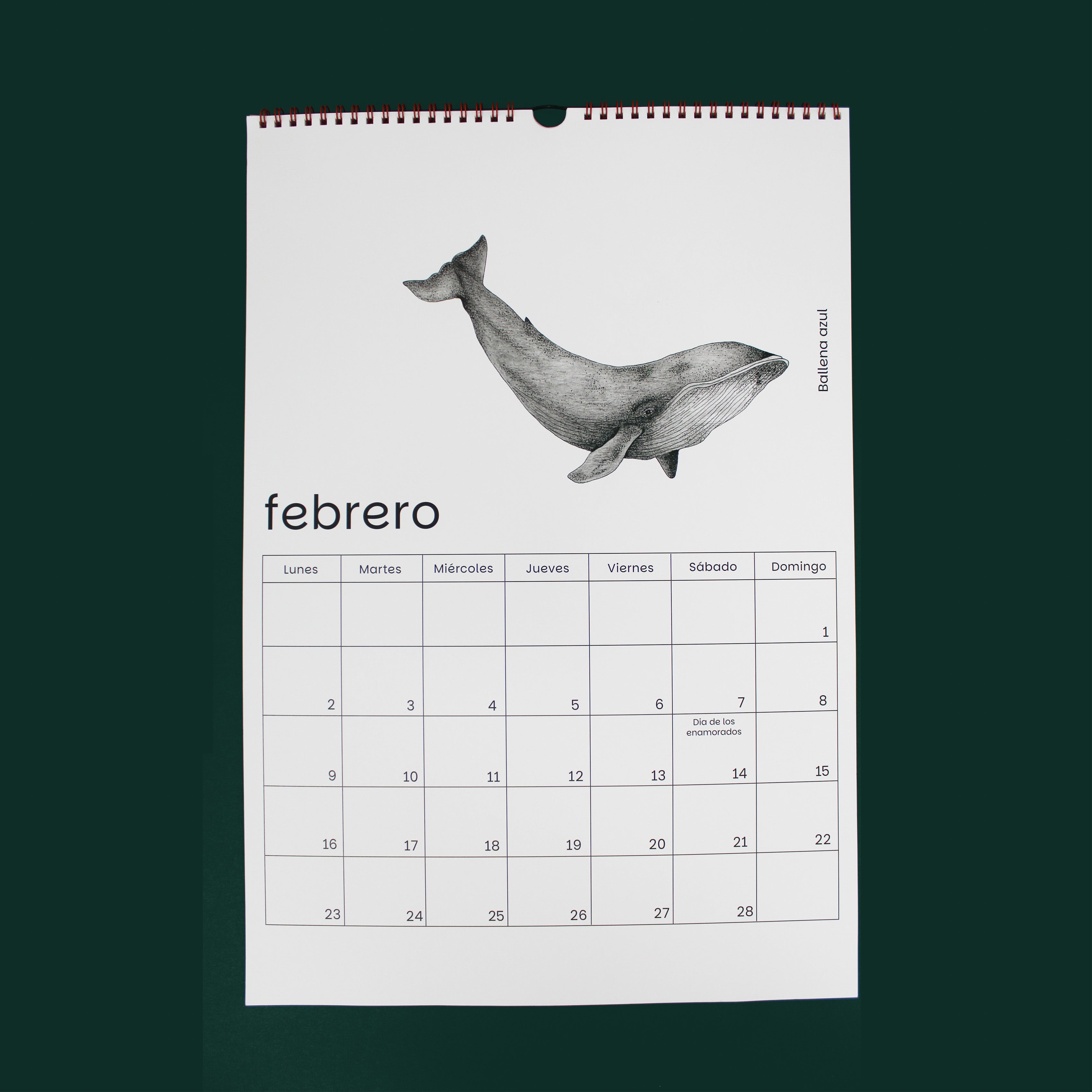 Calendario de Muro Fauna chilena