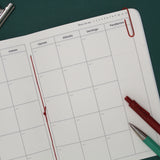 agenda planner mensual 13 meses diseño interior papelería artesanal