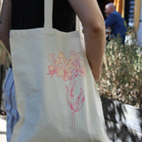Totebag Alstroemeria blanco